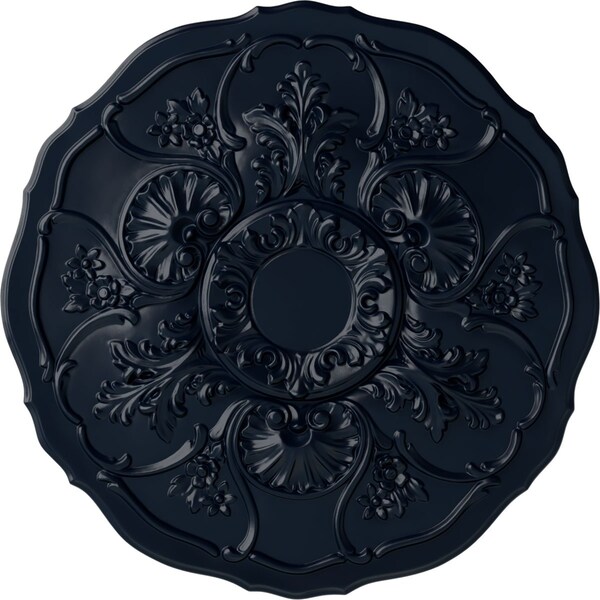 Ekena Millwork Cornelia Ceiling Medallion (Fits Canopies up to 4"), Hnd-Painted Midnight Dream, 22 1/2"OD x 1 1/2"P CM22CNMDF - main